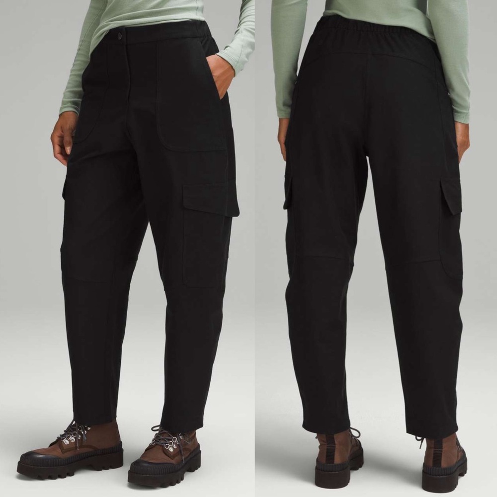 Lululemon Light Utilitech Cargo Pocket High Rise Pant Black Womans Size 27
